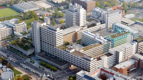 Vista a�rea del edificio de Bayer en Berl�n. 