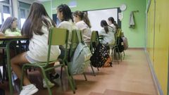 Alumnos en un colegio de primaria en Ferrol