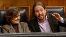 Los vicepresidentes Carmen Calvo y Pablo Iglesias 