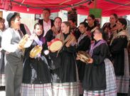 Los grupos tradicionales de la localidad intervinieron para llenar de armon�a las calles de la villa. 