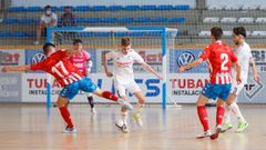 Imagen del encuentro entre el filial del Portus Apostoli y el CD Lugo Sala