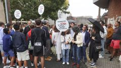 Protesta por la falta de profesores el curso pasado.
