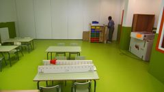 Imagen de archivo del CEIP de Cesp�n, donde Sanidade mantiene un caso activo de covid