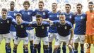 Once inicial del Real Oviedo ante el Crdoba