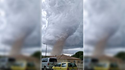 El tornado registrado en las inmediaciones de Carcasona