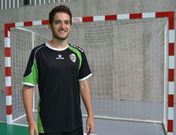 Pablo Mel, en la concentraci�n del Santiago Futsal en As Somozas. 