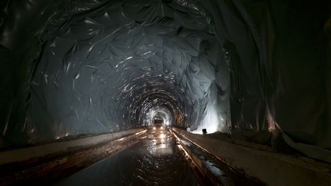 Obras de los tneles del tren al puerto exterior