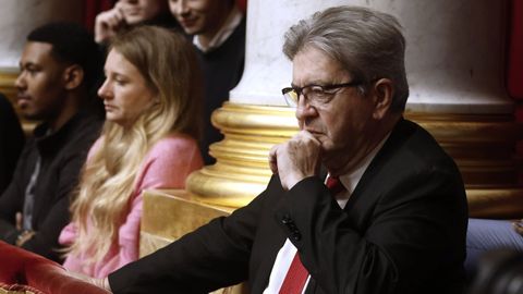 El lder de La Francia Insumisa (LFI), Jean-Luc Mlenchon, en la Asamblea Nacional del pas galo.