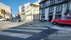 Paso peatonal reformado en el cruce de Valdoncel con la Avenida da Corua.