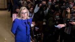Liz Cheney comparece ante los periodistas tras la votaci�n