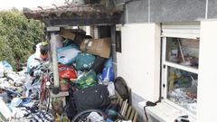 Casa de un hombre con S�ndrome de Di�genes en Alcabre, Vigo. Falleci� sepultado por la basura que acumulaba en su vivienda