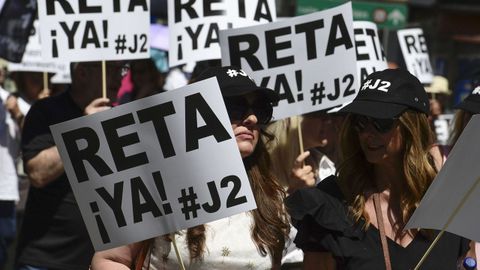 Imagen de la �ltima concentraci�n de abogados en Madrid por la pasarela al RETA.