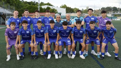 Plantel del Ourense CF que ascendió a la Liga Nacional juvenil