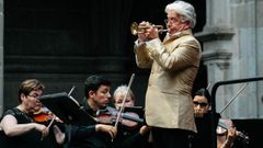 Hakan  Hardenberger, durante su actuacin en el monasterio de San Salvador de Celanova