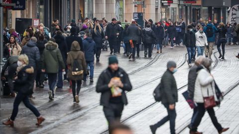 Calle peatonal en Bremen (Alemania)