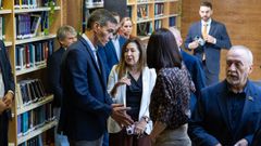 El presidente del Gobierno, Pedro S�nchez, y la ministra de Ciencia, Innovaci�n y Universidades, Diana Morant, visitan el Instituto de Ciencias Matem�ticas en Madrid.