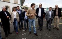 Torres Colomer, Quintana, Negreira, Ruiz Rivas, Feijoo, Mon, Dom�nguez y Garc�a D�ez, en Ribeira.