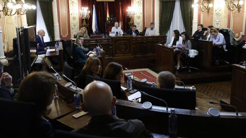 Imagen de un pleno en el Concello de Ourense.