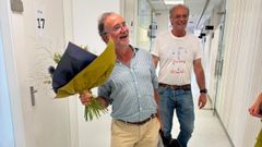 Sueiro, en los pasillos del Concepci�n Arenal, en su �ltimo d�a de trabajo, el pasado viernes
