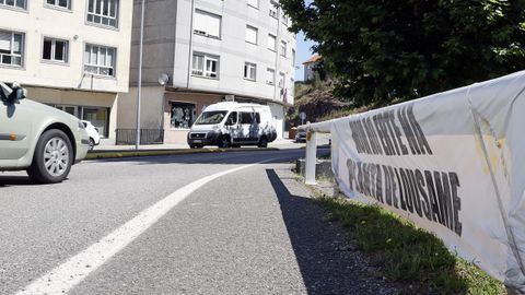 En su momento, los trabajadores colocaron en distintos puntos de la comarca pancartas contra el ERTE en Servia.