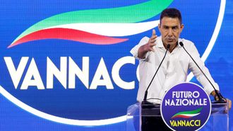 El exgeneral italiano Roberto Vannacci, durante un acto en Roma