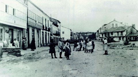 A actual avenida de Galicia das Pontes, no ano 1910