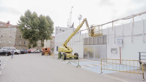 Obras en el Estadio de O Couto.Los trabajos avanzan en la segunda fase de la reforma