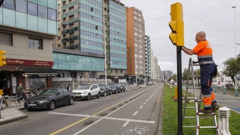 Obras en el paseo del Muro de San Lorenzo