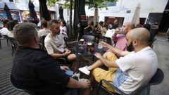 Ambiente en una terraza de A Corua en una imagen de archivo.