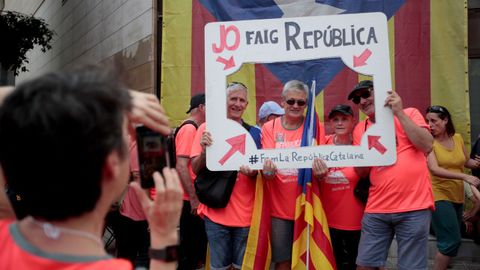 Celebraci�n de la Diada en las calles de Barcelona