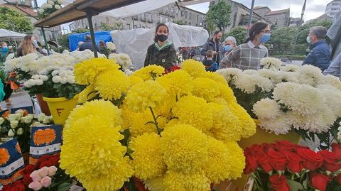 Mercado de las flores de difuntos en la Ferrera