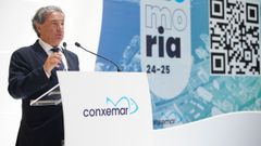 Eloy García, presidente de Conxemar, en la presentación de la memoria de la asociación en Madrid, en el Ministerio de Agricultura, Pesca y Alimentación
