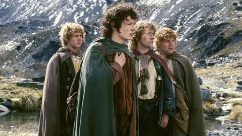 A saga de Tolkien �O se�or dos aneis� tivo unha exitosa adaptaci�n cinematogr�fica da man do director Peter Jackson.