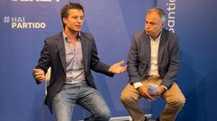 Borja Verea, con Heriberto Garc�a Porto, en el primero de los coloquios en la sede local del PP del ciclo de charlas abiertas #So�arSantiago