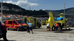 El paciente fue evacuado en helic�ptero al hospital Cl�nico de Santiago desde la zona del puerto de Muros