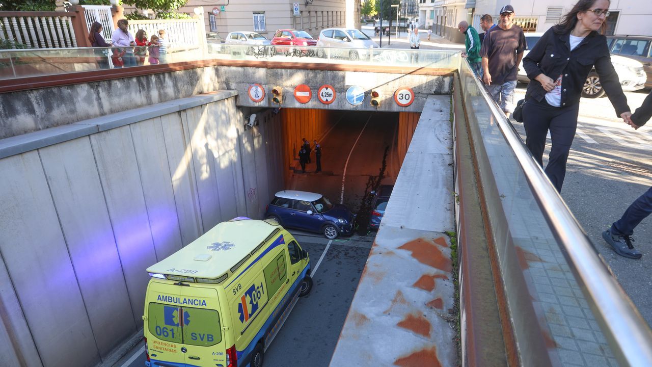 Choque frontal en el túnel de la plaza de España