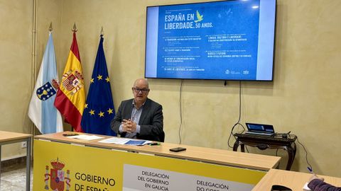 El subdelegado del Goberno, Eladio Santos, en la presentación del programa de actividades.