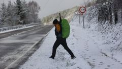 Fotograf�a tomada este domingo en Pedrafita do Cebreiro.