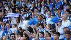 Imagen de la grada en la final por el ascenso de la pasada temporada entre el Deportivo y el Albacete