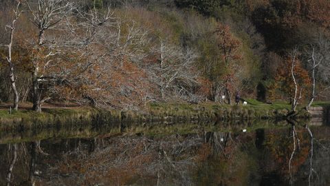 La senda del Lrez sigue el cauce del ro entre Pontevedra y Bora