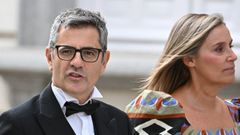 La fiscala Sof�a Puente, junto al ministro de Presidencia, F�lix Bola�os, en la apertura del a�o judicial..