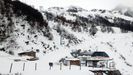 Primera capa de nieve en la estacin de esqu de Fuentes de Invierno