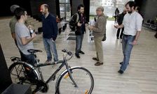 Un instante del curso de seguridad vial en bicicleta que se imparti� por la tarde.