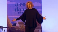 Paula Carballeira, durante a s&uacute;a intervenci&oacute;n en Bamiro este domingo 