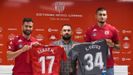 Presentacin de Sebas Moyano (izquierda) como jugador del Lugo, el pasado mes de septiembre