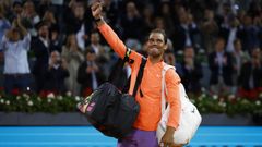 El p�blico brind� a Nadal una sonora ovaci�n en su despedida de Madrid.