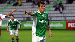 Dwight Pezzarossi, en la primera de sus dos etapas en el Racing de Ferrol