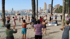 Foto de archivo de jubilados gallegos en Benidorm antes de la pandemia