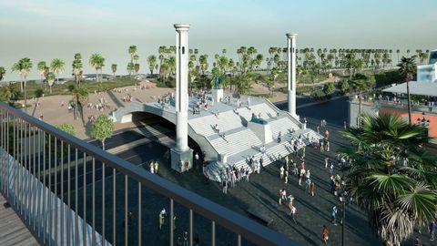 Detalle del proyecto que present� el estudio del arquitecto Sergio Portela para el Paseo de Guiniguada, en Las Palmas