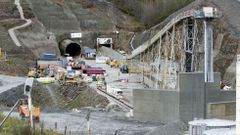 Obras del AVE en el t�nel de Bola�os